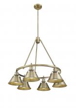  3306-6 AB-AB - Orwell 6-Light Chandelier in Aged Brass